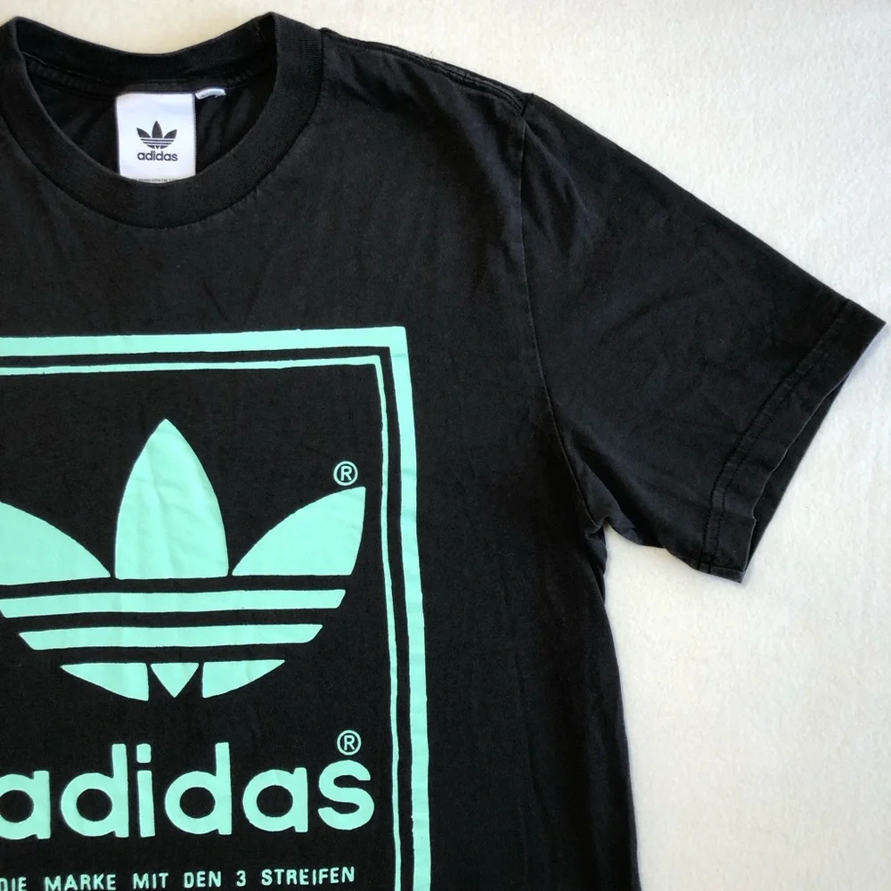 ADIDAS Originals Men’s Vintage Tee Mint Green Graphic Logo T-shirt Size Small
